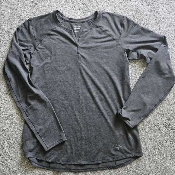Arc'teryx Gray Long Sleeve Tee Relaxed Fit - Picture 1 of 4